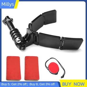 Millys Đầy đủ mặt Mũ bảo hiểm cằm núi chủ cho anh hùng 11 10 9 8 7 DJI insta360 máy ảnh Dây đeo flodable phía trước cằm núi phụ kiện