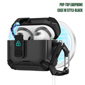 AKABEILA  For เคส airpods 4 2 3 1 Pro 1st ฝาครอบเคสรุ่นที่ 2 พร้อมตัวล็อคแม่เหล็ก ป้องกันฝุ่น Anti-drop ที่ครอบหูฟัง สามารถใช้เป็นตัวยึด