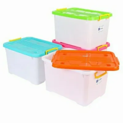 SHINPO REAL CONTAINER BOX 70 LITER ADA 4 RODA KUAT BERKUALITAS / EZY 75 LITER