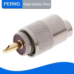 [PERNG] Tehe 1PCS UHF PL259 Male Plug Straight Solder Connector Adapter for RG8U RG58-3