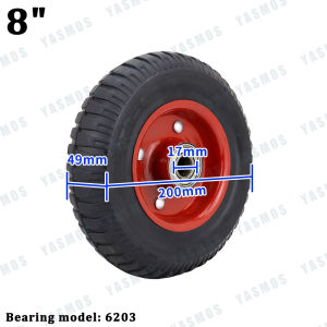 5" 6" 8" 10" Push Cart Wheel Heavy Duty Rubber Tire Wheel Tire Rubber Wheel Steel Body For Pushcart Trolley