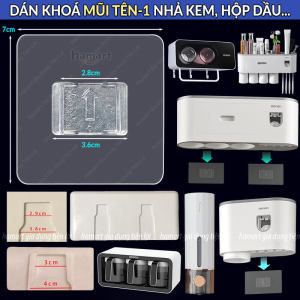 Miếng Dán Thay Thế Kệ Kem Đánh Răng Bàn Chải Hộp Đựng Giấy Treo Tường Nhà Tắm Ecoco Oenon