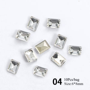 UR SUGAR 50Pcs/set Mini Heart Flat Bottom Nail Rhinestones Glitter Crystal Nail Decorations DIY Material Nail Art Charm Accessories