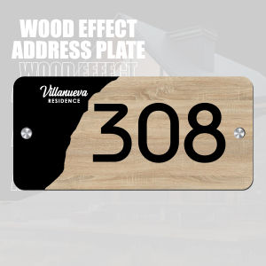WOOD EFFECT ADDRESS PLATE (Single Plate - 3mm Thickness)