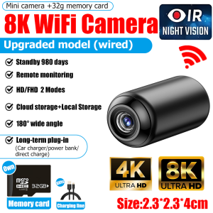 ⚡24 hours delivery⚡8k mini camera cctv mini camera spy hidden camera cctv camera spycam hidden cam spy camera night vision security camera cctv camera for home