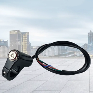 Motorcycle Scooter ON-OFF Dual Flash Hazard Light Switch Emergency Warning Button Waterproof Switches Electric