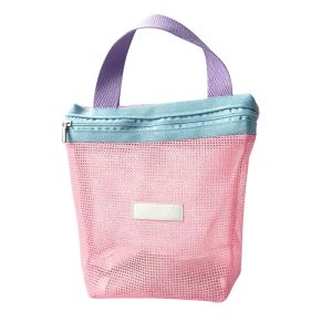 Talao Colorful Mesh Handheld Cosmetic Bag Travel Swimming Small Makeup Bags Portable Storage Handbag 1Pc