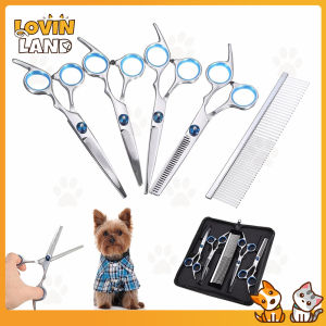 Lovinland New 6PCS/Set 6-Inch Pet Haircut Tool Dogs Grooming Hair Styling Tools with Comb Kits
