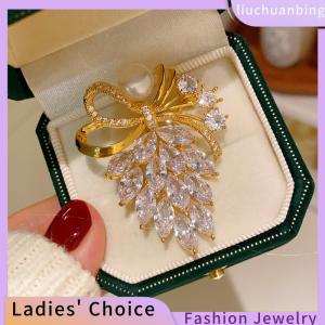 [Hot Sale Jewellery]liuchuanbing Fashion Rhinestone Bow Brooches Women Clothing Coat Jewelry Accessries Gifts