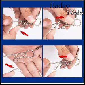 Badao 3.5 Meters Fishing Rope Stainless Steel River Fish Lock Buckle Outdoor Fishing Tackle Lanyard Carp Fishing Accessories