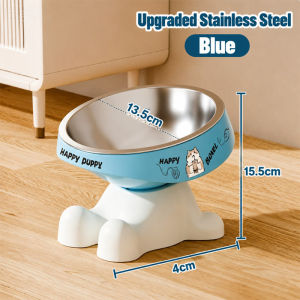 AP AIMAYAPET Elevated Pet Bowl Stainless Steel Anti Tip Cat Dog Feeder Tilt Stand Neck Protection Non Slip Mangkuk Kucing
