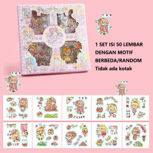 COD 1 SET 50 LEMBAR STICKER AESTHETIC DIY / STICKER LUCU IMUT