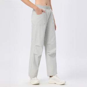 Plus Size High Waist Pocket Sports Pant Women Workout Running Fitness Loose Casual Sweatpants 8877
