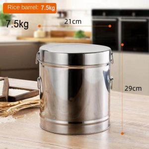 Stainless Steel Rice Dispenser 25kilos  Insect-proof Rice Bucket Food Storage Box Large Capacity Grain Organizer Airtight Rice Storage Box