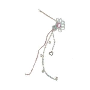 Lung linh tua rua đính cườm kẹp tóc thép không gỉ hoa cô dâu phụ kiện tua kẹp tóc cho phụ nữ mặc hàng ngày