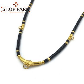 รูปจากผู้ขายบน Lazada: สร้อยคอห้อยพระ สร้อยกะลาตาเดียวคั่นทองเลเซอร์ หัวราหูเลเซอร์ ห้อยพระ 4 องค์ ขนาด 4 มม.ยาว 24 นิ้ว ไม่ลอกไม่ดำ  ตั้งราคา ฿279 ขายแล้ว 56 ชิ้น