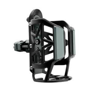 Permanent Aluminum Waterbottle Mount For Motorcycles Flexible Turn Modifiable Corner Accommodates 55 85mm Canisters Crisis Gear Storage