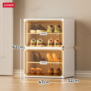 Aonez Rak Sepatu Anti Debu Layer rak sepatu plastik Tebal Shoe Rack Portable Serbaguna Kotak Sepatu Portab box sepatu rak sepatu minimalis