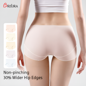 【SINGABRALETTE】Hyaluronic Acid Underwear Ice Silk Seamless Panties 10A Antibacterial Milk Skin Panties Nonmarking Breathable Summer Cooling Panty