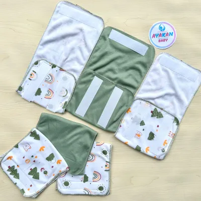 Ayakan Baby 6 Pcs Gurita rekat Bayi Baru Lahir newborn Sage green