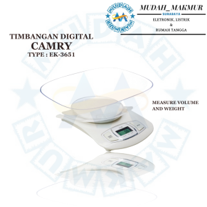 TIMBANGAN DAPUR DIGITAL CALTECH (EK-3651)