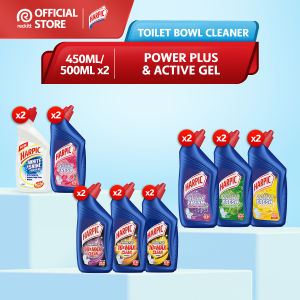 Harpic Power Plus (450mlx2) / Active Gel (500mlx2) Disinfectant Toilet Bowl Cleaner (White & Shine Bleach Gel & Other Variants)
