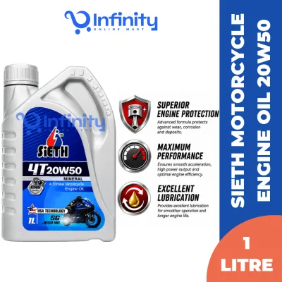 SIETH Oil 20W50 4T SN Mineral Motorcycle Oil Minyak Pelincir Y15 LC 135 125Z EZ5 YAMAHA YZF