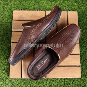 Sandal Sepatu Kulit Daltu Tutong Bustong slip on Pria