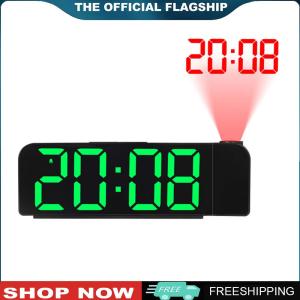 [Uehomeie]Projection Alarm Clock LED Digital Alarm Clock Adjustable Brightness Desk Alarm Clock for Hearing Impaired & Deaf People