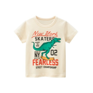 เสื้อยืดเด็กชาย เสื้อแขนสั้น เสื้อผ้าเด็กผู้ชาย อายุ 2-8 ปี ผ้าฝ้าย 100%  ลายไดโนเสาร์ น่ารัก สวย