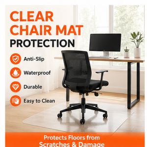 🇸🇬 Office Chair Mat for Hardwood / Floor Clear Chair Mat Protection / Floor Protector for Under Desk Chair Mat