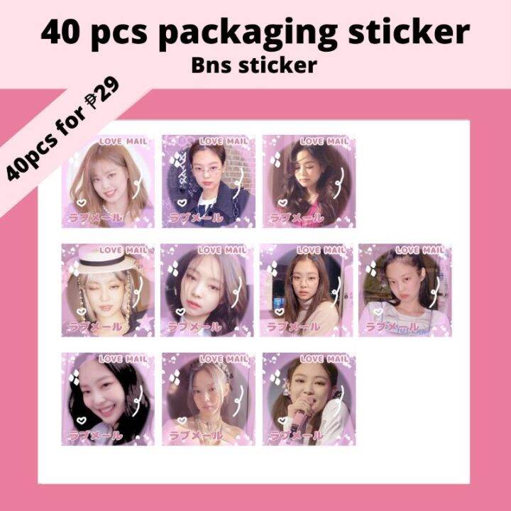 40pcs BLACKPINK JENNIE LOVE MAIL BNS PACKAGING FREEBIES STICKER | Lazada PH