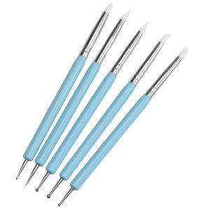 5pcs Silikon Brush / Silicone Nail Art Carving Pen / Stick Silikon Carved Pen