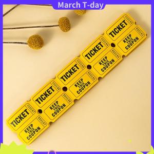 March ตั๋วจับฉลาก100ชิ้นสำหรับม้วนลอตเตอรีของป้ายกระดาษแผ่นเดียวสำหรับกิจกรรมดื่มกิจกรรมจับฉลากฉลองตั๋วกิจกรรม