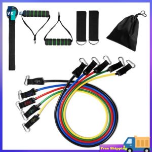 [ VKTECH ] Premium Quality 150 LBS Resistance Bands for Yoga Pilates Strength Training and Physical Therapy with Removable Elastic Bands