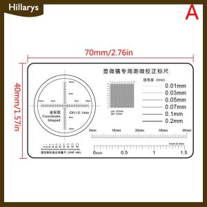 [Hillarys] ไม้บรรทัดกล้องจุลทรรศน์ไมโครมิเตอร์การสอบเทียบสไลด์บรรทัดความกว้างเส้นผ่าศูนย์กลางอนุภาค