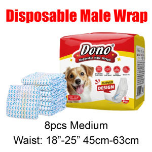 DONO Disposable Pet Male Wraps Curved Design for Dogs