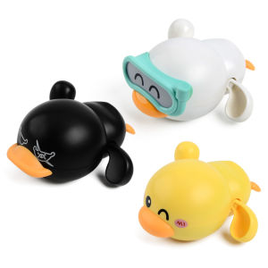 [Local Seller] - Baby Bath Toy Popular Swimming Floating Duck Swim Crawl Wind Up Toys Duck Bath Toys Baby Bath Toys For Kids