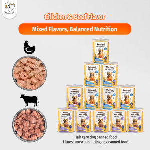 Cassiel Pet 400g Wet Can Food Hair Care and Muscle Building Organic Dog Canned Food