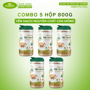Combo 5 Hộp 800g Yến mạch Nguyên chất Cán mỏng Xuân An Nhập khẩu từ Úc