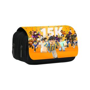 Newest ROBLOX Games Virtual World Game Pencil Bag Double Printing Kids School Stationery Zipper Tote Bag Stationery
