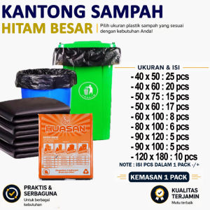 Trash Bag Kantong Plastik Sampah Hitam Anti Bocor | Kuat & Murah 1 Pack