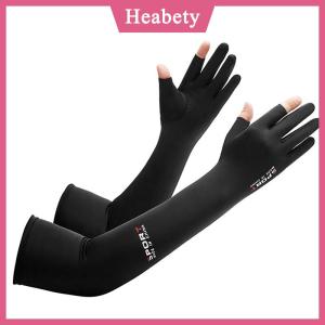 Heabety Người Đàn Ông Của Câu Cá Kem Chống Nắng Cánh Tay Tay Áo Mùa Hè Băng Lụa Đàn Hồi UV Bảo Vệ Tay Áo Găng Tay Ngoài Trời Đi Xe Đạp Tay Áo