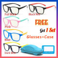 ❤️JDM Kids Computer Glasses Anti Radiation Block Blue Light Protect Child's Eyes Flexible Frame Replaceable Lenses for Boys Girls Computer Handphone Television Kacamata Spek/Cermin Mata Kanak Budak-Budak Kanak-kanak Anti Rabun 儿童硅胶防蓝光眼镜. 