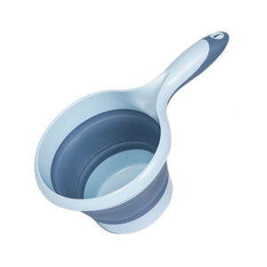 สกู๊ตเตอร์แบบแขวนพับเก็บได้ทนความร้อนได้ยาวช้อนมีด้ามสำหรับซุปของเหลวแบบพกพากลางแจ้งในบ้านพับเก็บได้