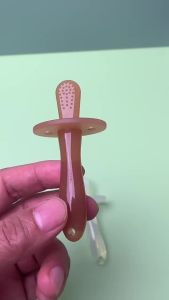 Baby silicone teether prevent baby from biting hands suitable for 0 to 3 months 4 to 6 months teething toy teething period baby teeth