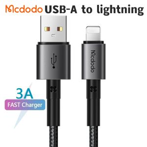 Mcdodo USB Data Cable 3A Fast Charging for Lightning iPhone 14 13 12 11 Pro Max X 8 Plus IPad IOS Control Phone Charger Line