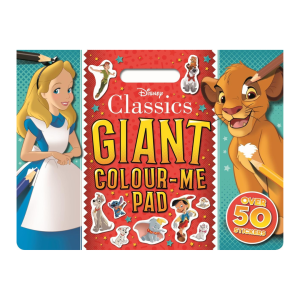 Disney Classics Giant Colour Me Pad Colouring Book With 50+ Stickers For Kids