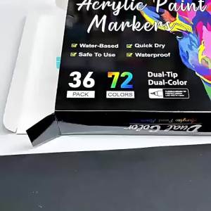 SDSX24/48/72 Colors Double Nib Acrylic MarkersPaint PensDual Color Art Markers Brush Pen Dual Tip for DIY Crafts Graffiti ClothFYK