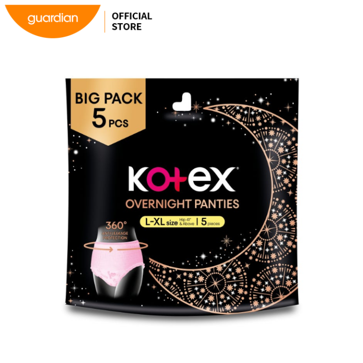 Kotex Overnight Panties L Xl 5s Lazada